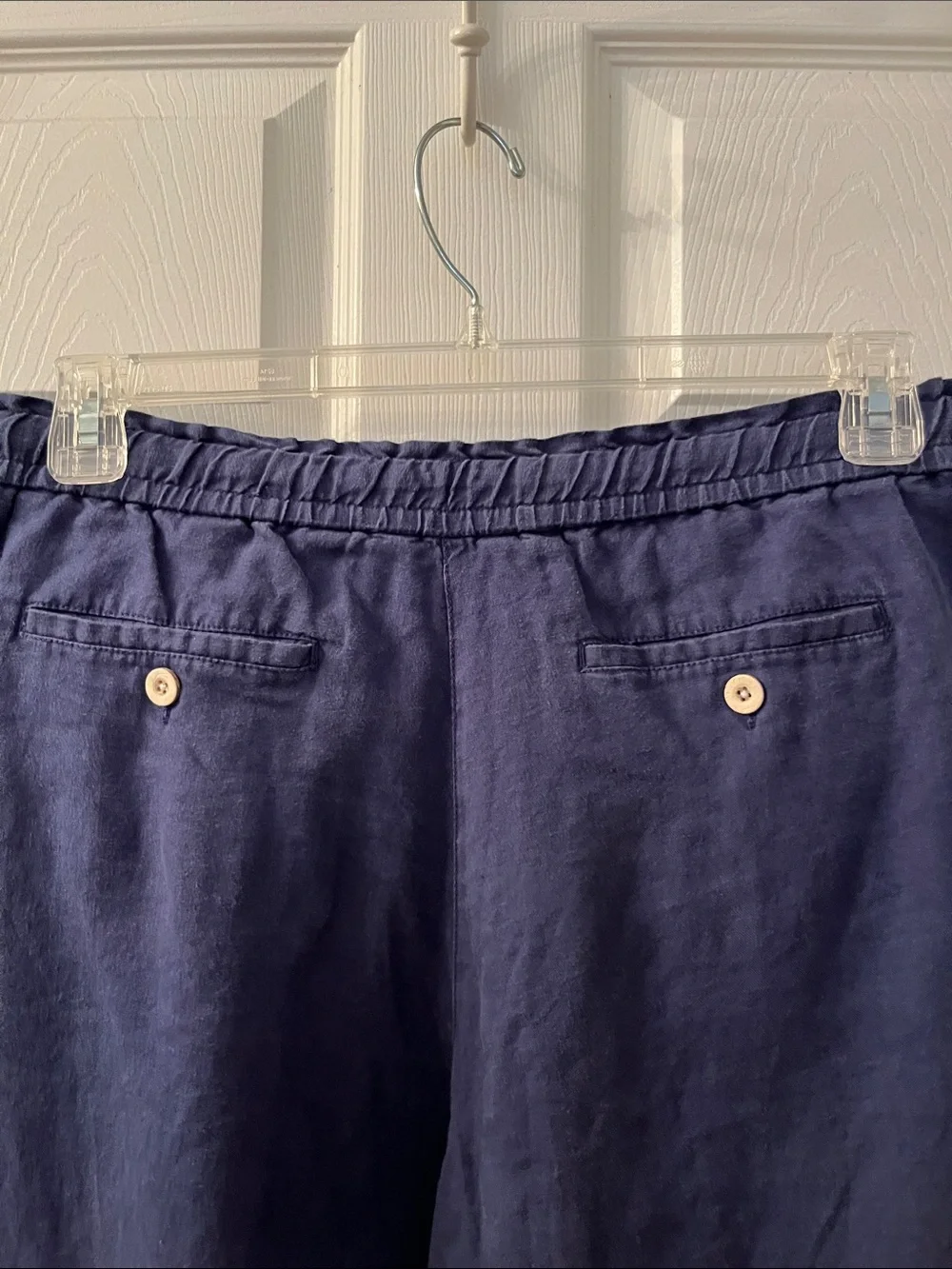 Tommy Bahama Women’s Navy Relaxed Drawstring Linen Pants M